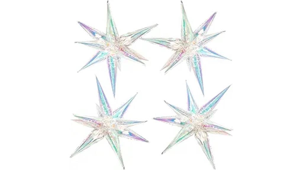 fifty star shaped balloons