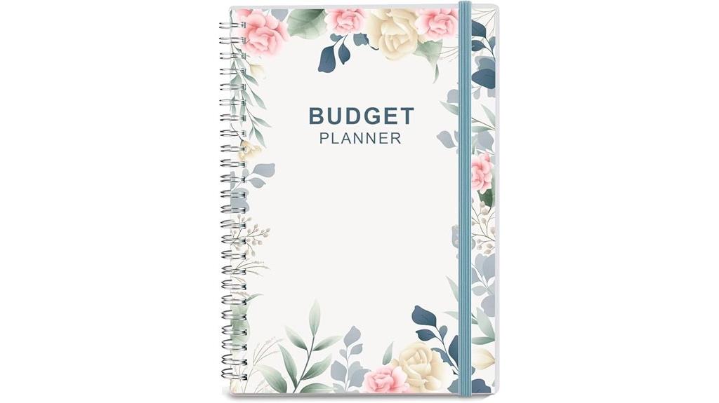 floral a5 budget notebook