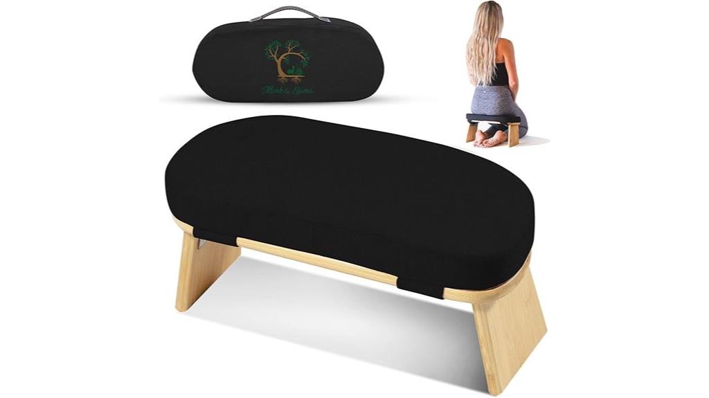 foldable bamboo kneeling bench