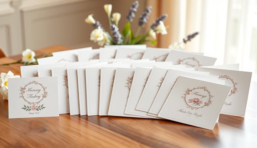funeral memory wish cards