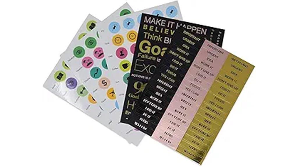 goal planner sticker pack