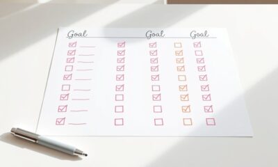goal tracking dry erase sheets
