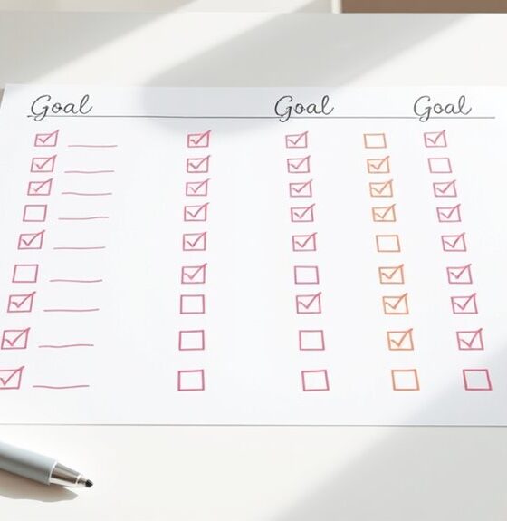 goal tracking dry erase sheets
