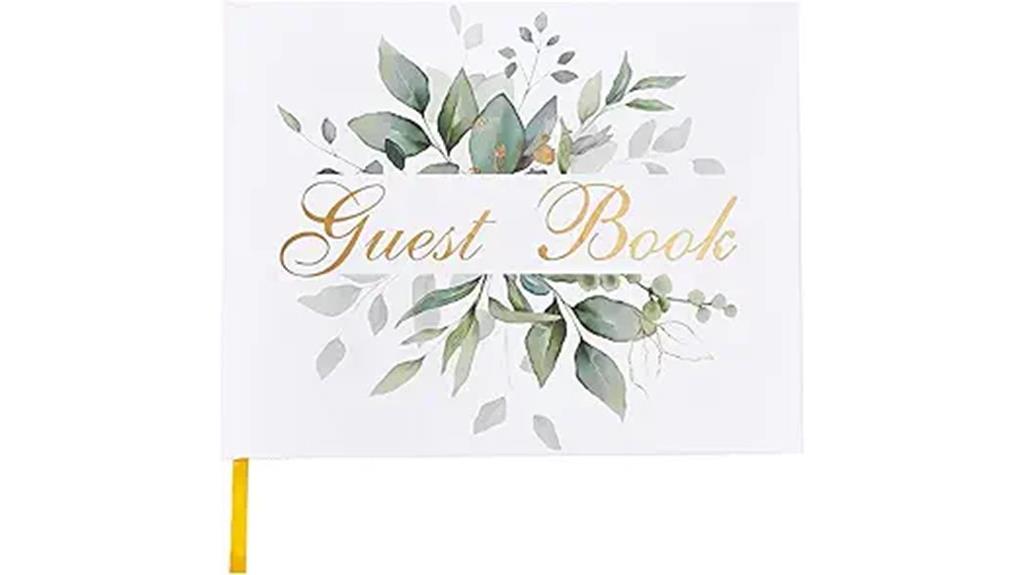 gold foil wedding guestbook