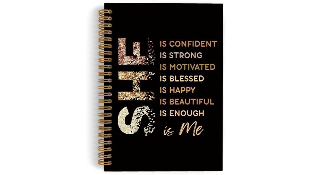 gold she is me notebook