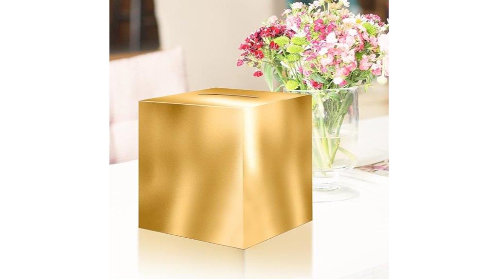 gold wedding money box