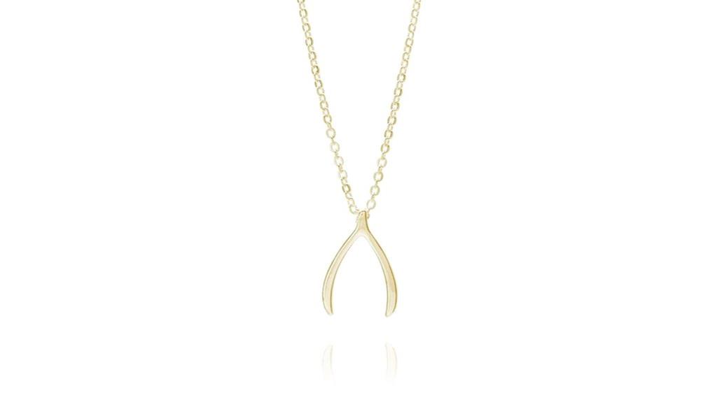 gold wishbone necklace