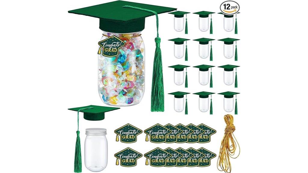 graduation jars with accessories