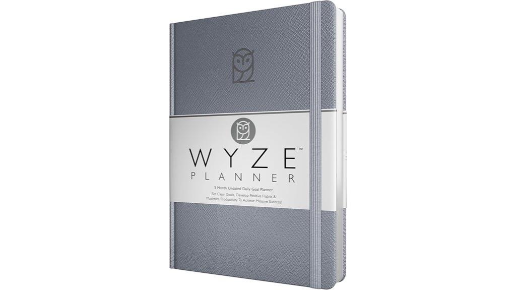 gray undated daily planner