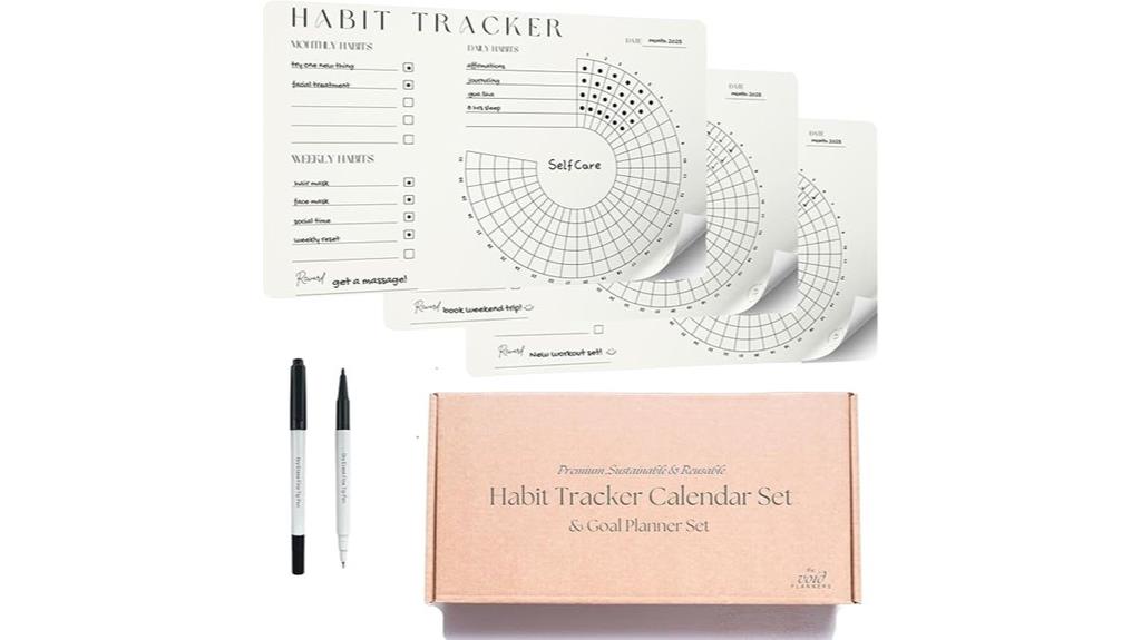 habit monitoring calendar set