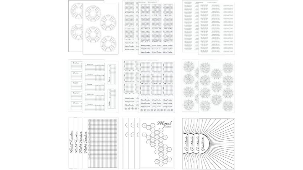 habit tracking sticker sheets