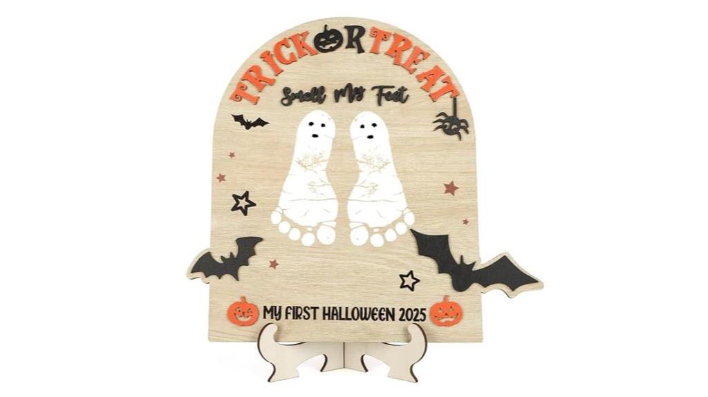 halloween baby footprint sign