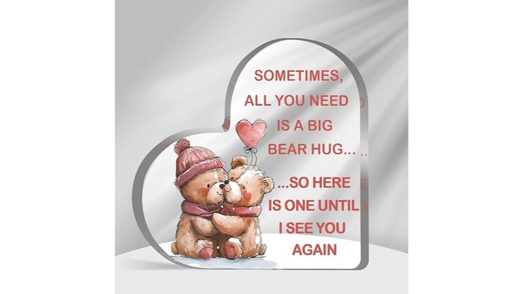 heart shaped acrylic gift