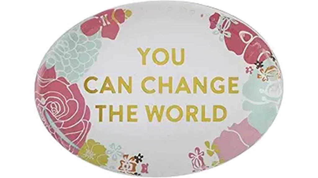 heartfelt glass paperweight gift