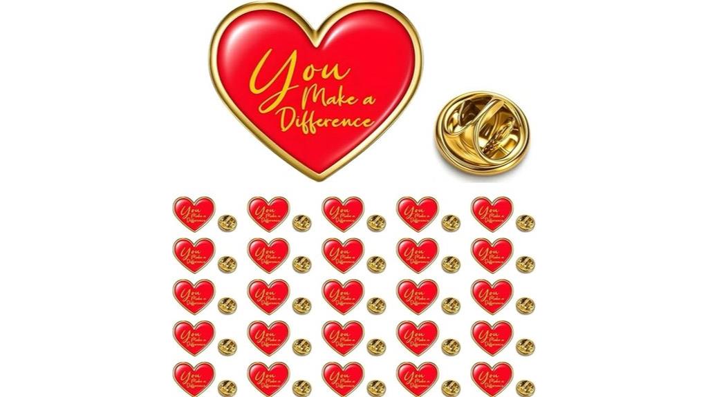 heartfelt motivational lapel pins