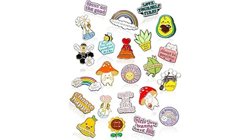 inspirational enamel pin set