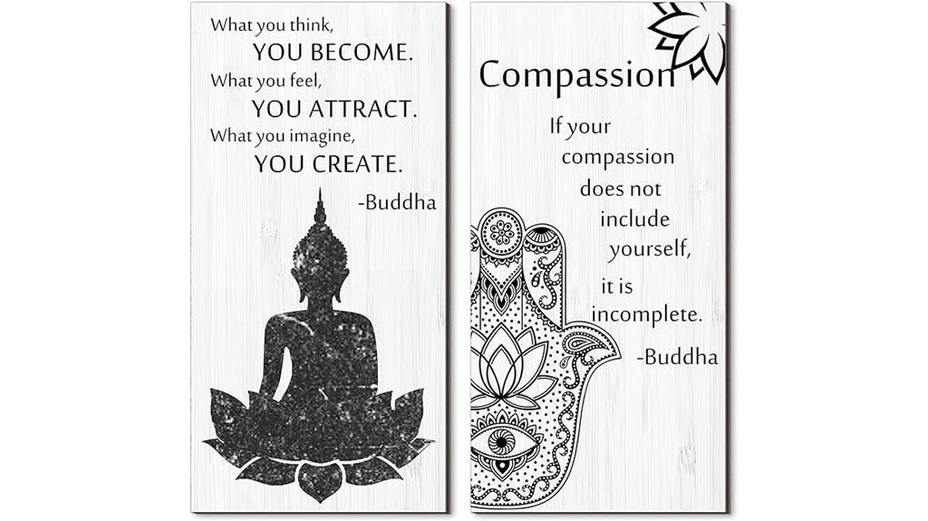 inspirational meditation wooden decor