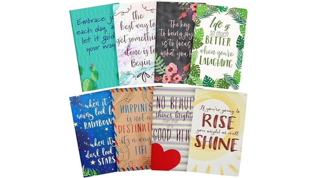 inspirational quote notebook set