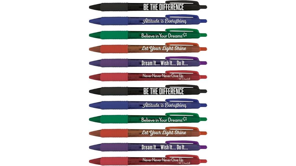 inspirational quote pen set