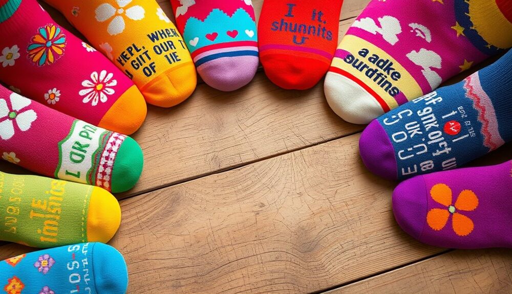 inspirational quote socks