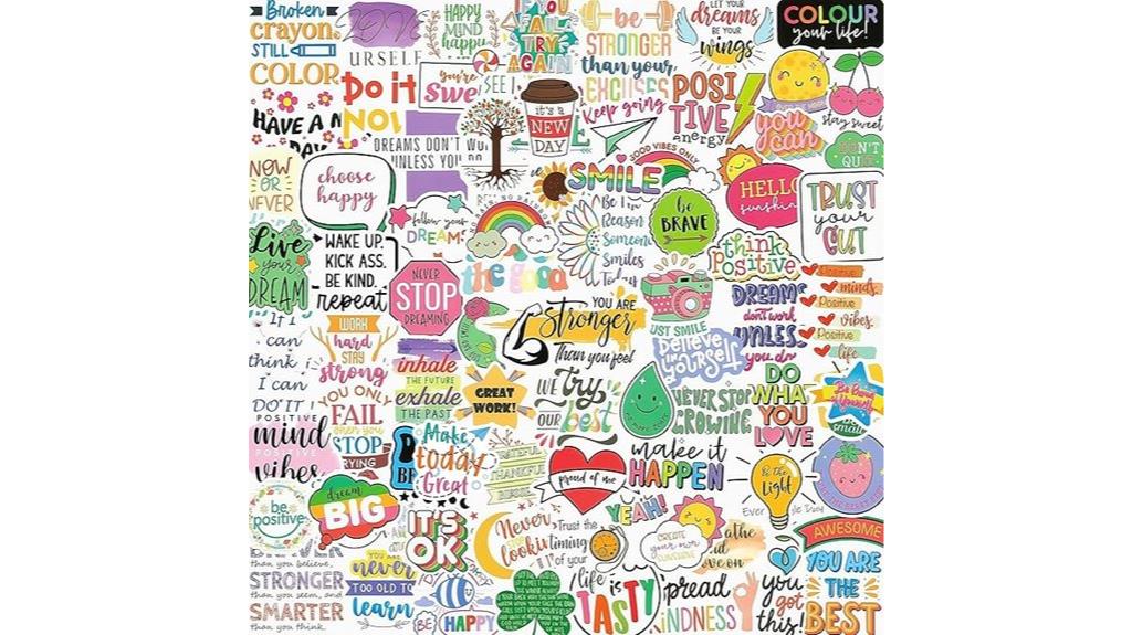 inspirational quote sticker pack