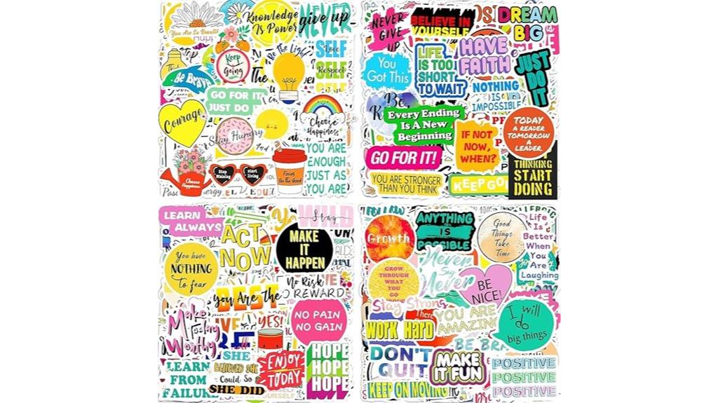 inspirational waterproof sticker set