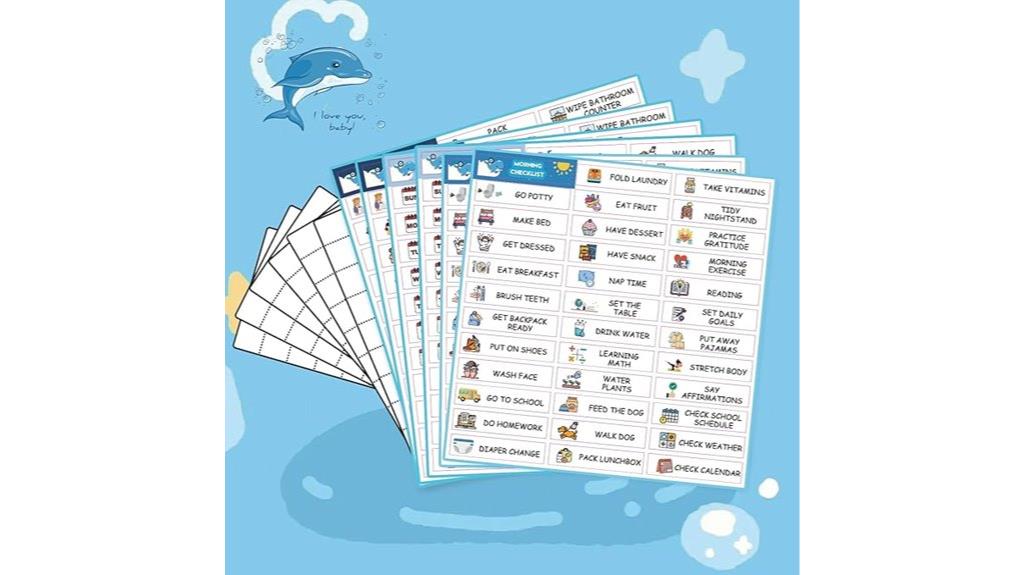 kids chore sticker chart