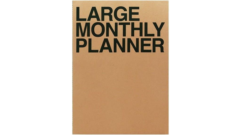 large undated monthly planner