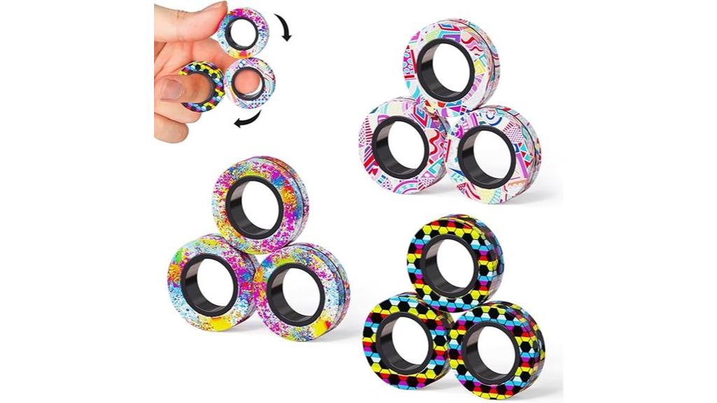 magnetic fidget ring set