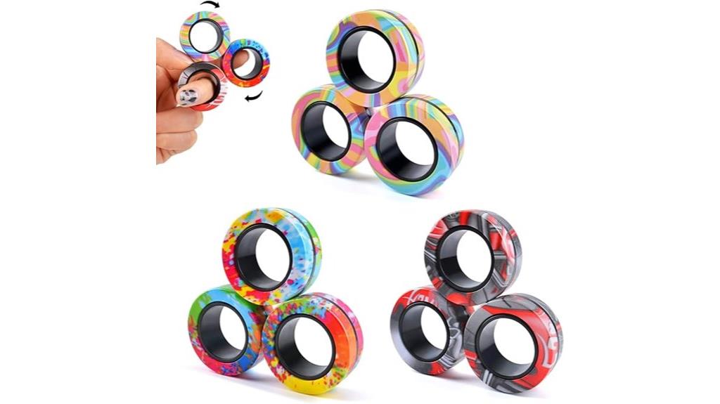 magnetic fidget ring set