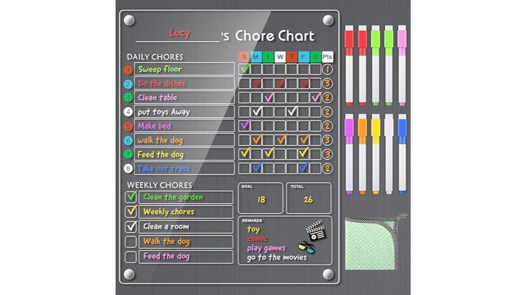magnetic kids chore chart
