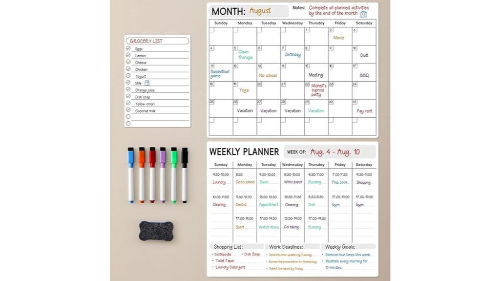 magnetic refrigerator calendar pack