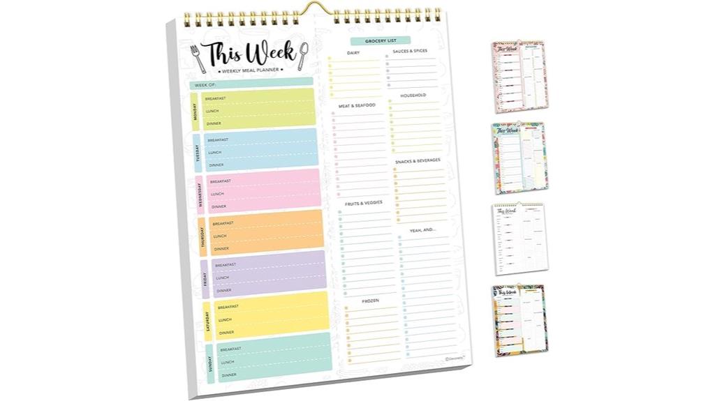 meal planning and grocery notepad