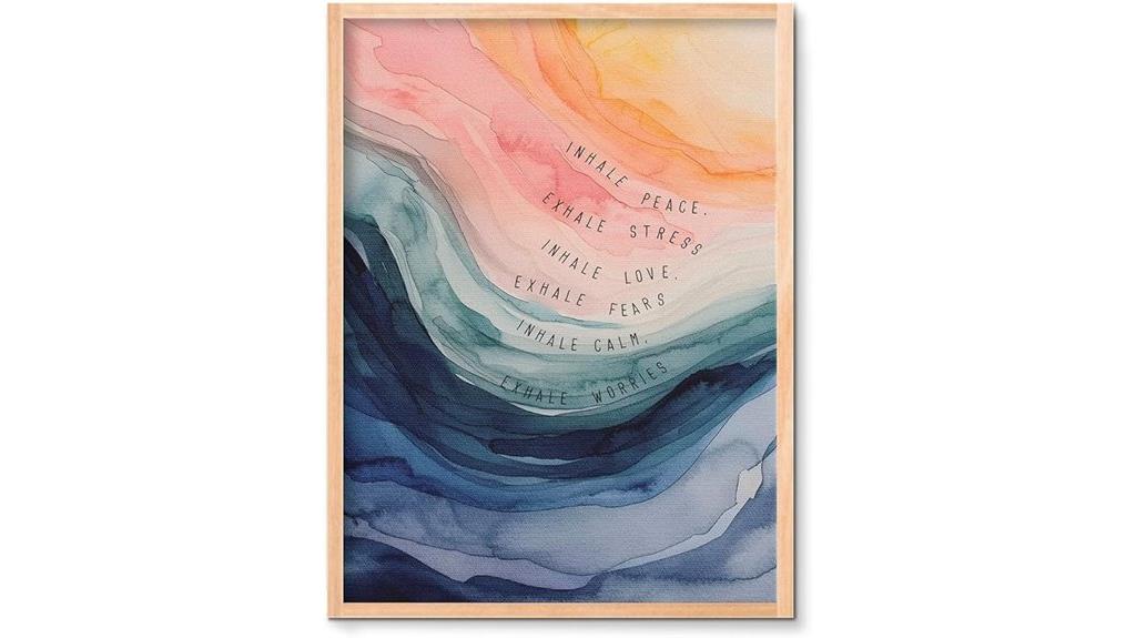mindful breathing wall art