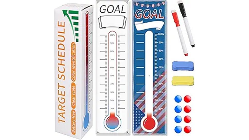 mini fundraising thermometer decals