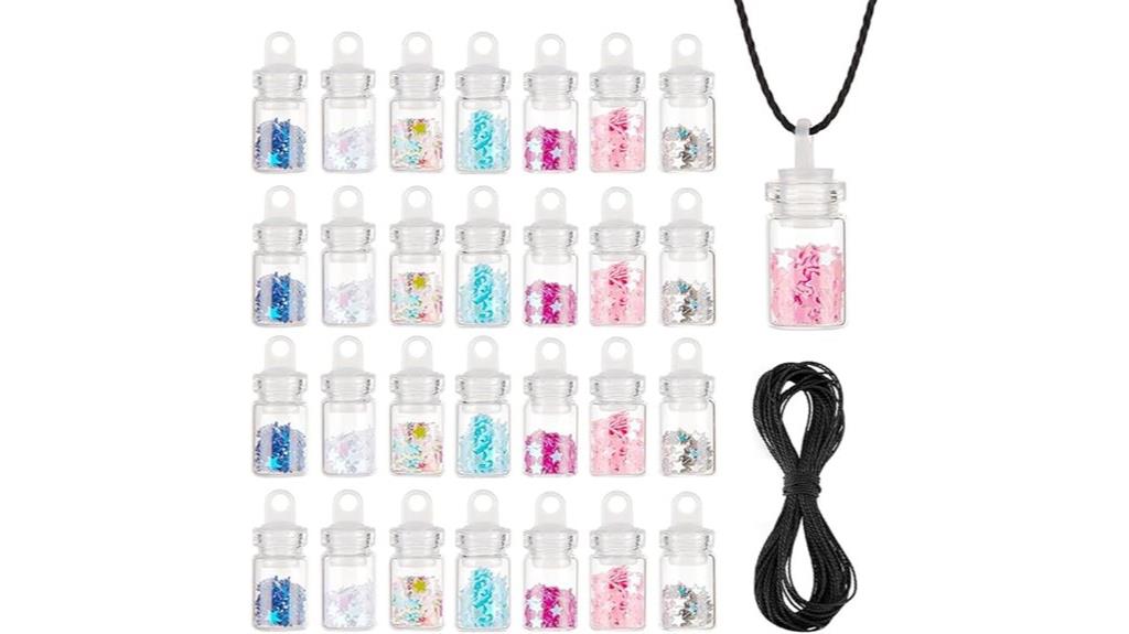 mini glass bottle necklace