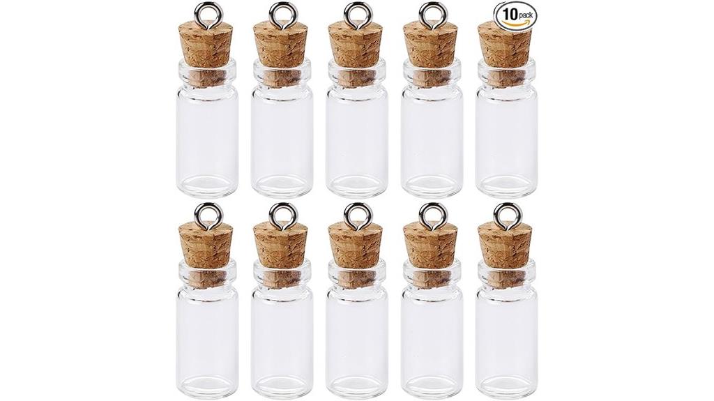 mini glass bottles with corks