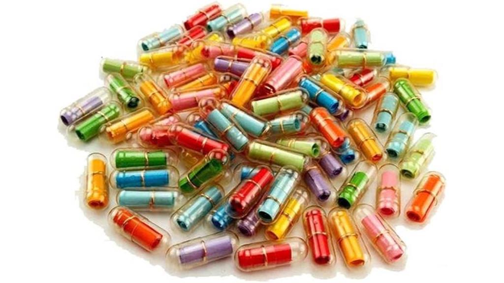mini pill shaped message bottles