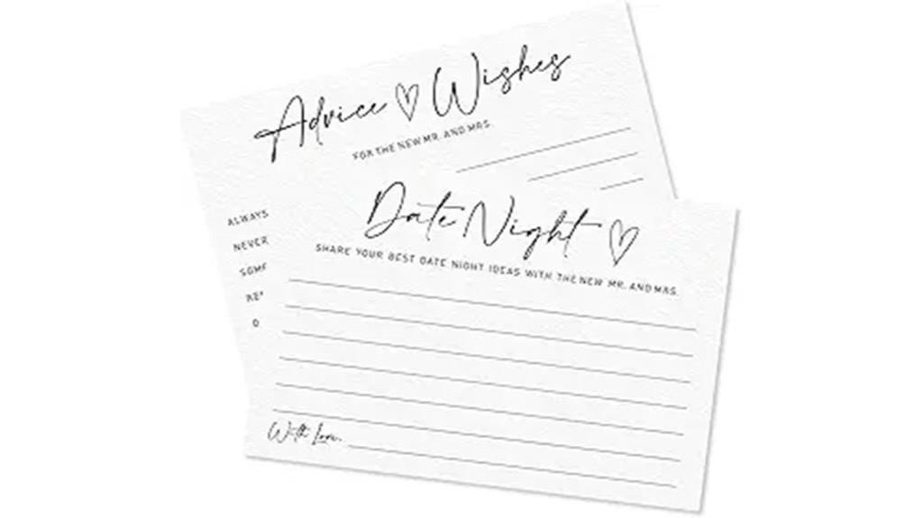 minimalist advice wishes cards