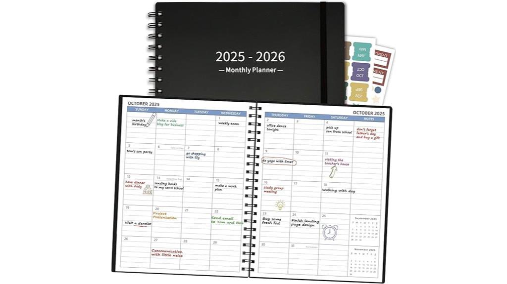 monthly 2025 2026 planner