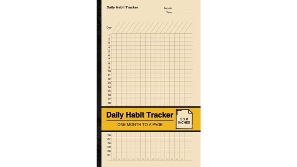 monthly habit tracking notebook