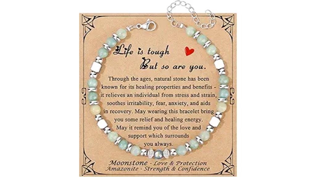 moonstone amazonite jasper bracelet
