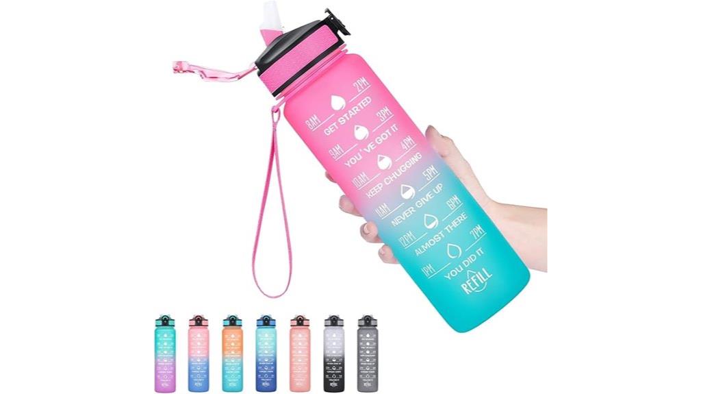 motivational 32oz water bottle