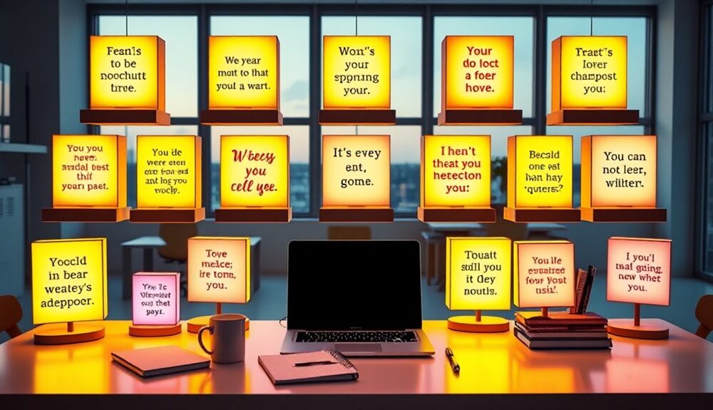 motivational desk lamp quotes