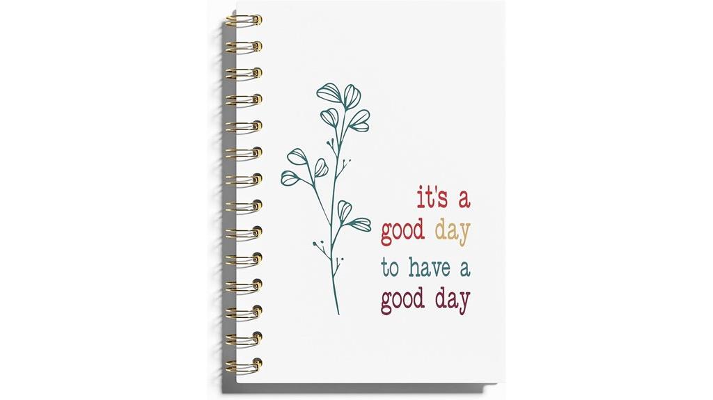 motivational hardcover spiral notebook