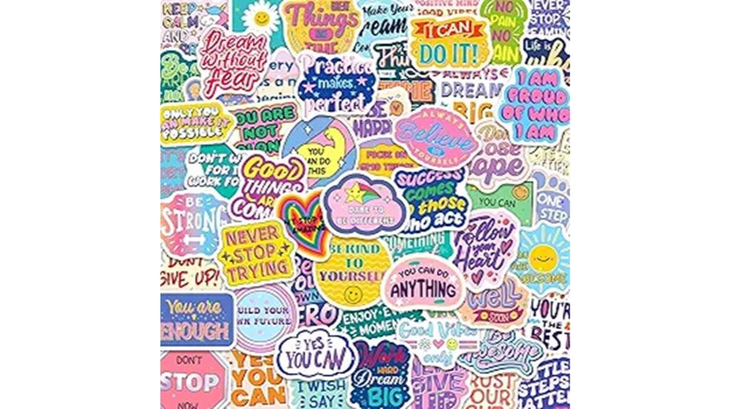 motivational holographic sticker pack