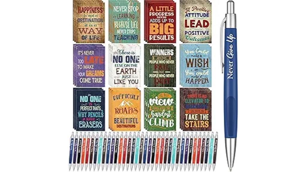 motivational pens and notepads
