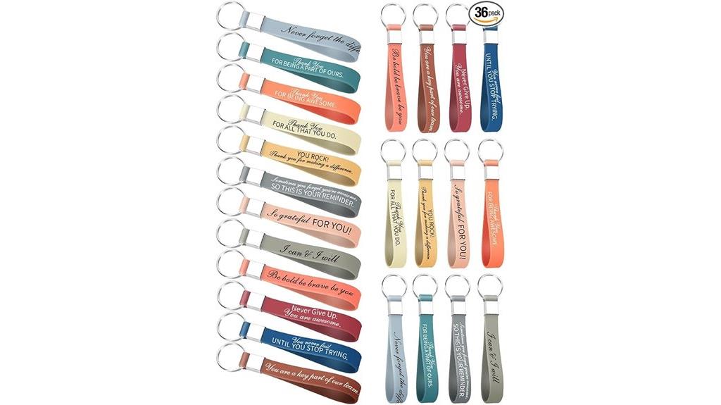 motivational quote keychains