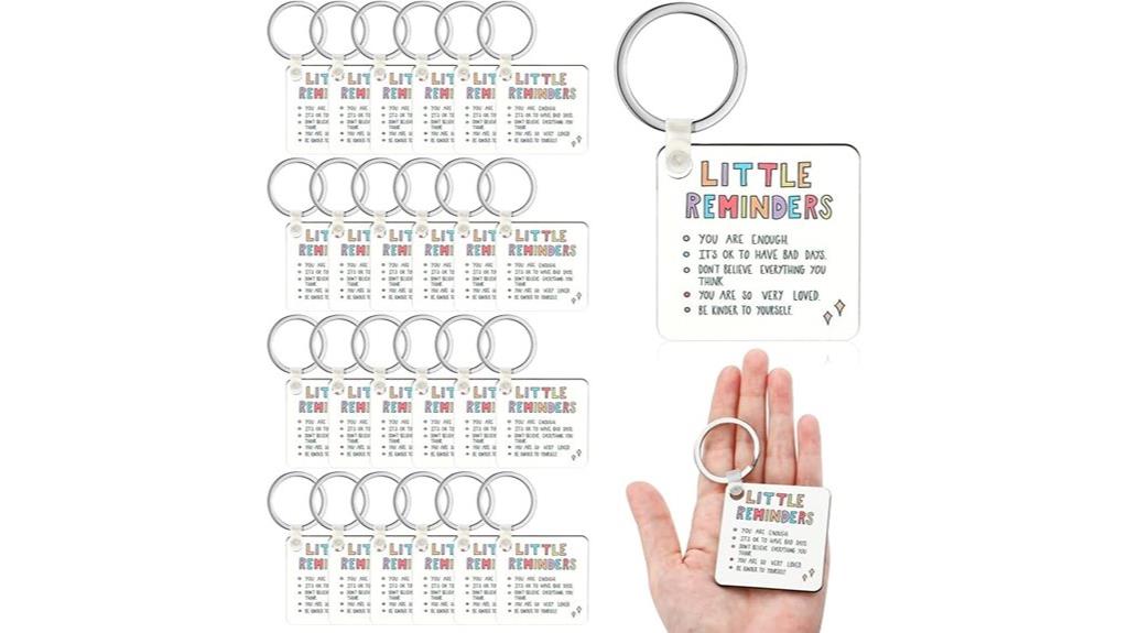 motivational quotes keychain set