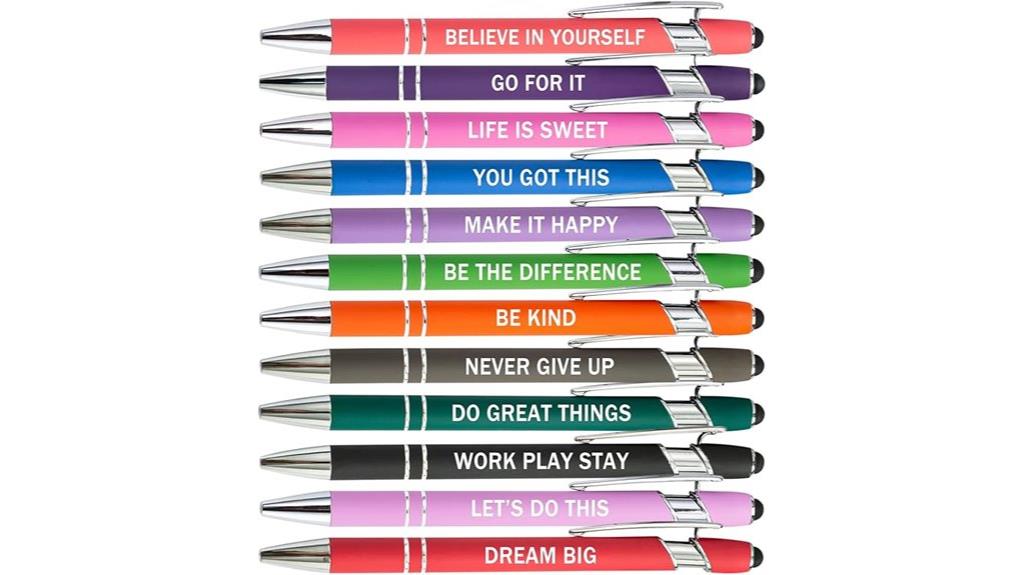 motivational quotes pen set